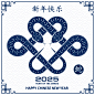 中国风新年春节蛇年传统蛇纹插画矢量素材