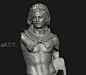 破损的赫拉克勒斯雕像二，裸体男人石膏像青铜像雕塑，古罗马希腊雅典宗教神话人物 - 雕塑3d模型 3dsnail模型网