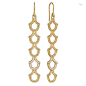 Long Scale Earring With Pavé White Diamond Section – Doryn Wallach Jewelry
