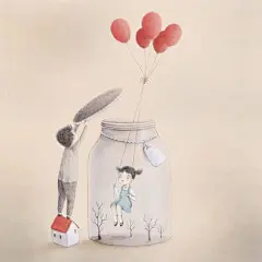 素雅的灰色调插画 | ins: pallo_illustrations ​ ​​​​