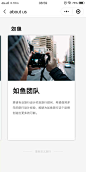 如鱼  小程序  app页面   团队介绍   左右滑动