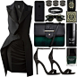 A fashion look from September 2014 featuring black ruffle dress, leather high heel sandal and crossbody shoulder bags. Browse and shop related looks.