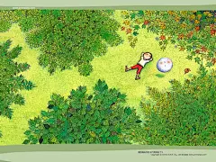 壁纸1024×768月亮忘记了 几米漫画壁纸 月亮忘记了：几米漫画壁纸图片动漫壁纸动漫图片素材桌面壁纸