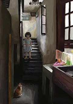 盛世木偶人  的插画 老弄堂
