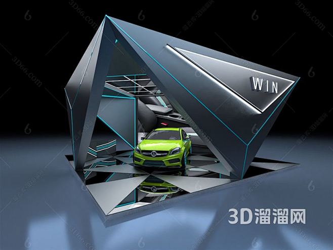 现代 车展 展台3D模型