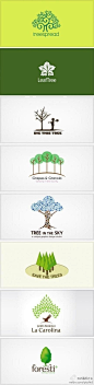 【图】一组以树为元素的创意Logo设计_丫材的收集_我喜欢