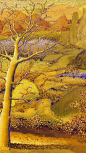Yellow Field - 美国画家 Ross Caliendo 作品 http://paper.ipad.ly