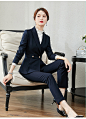 酒店领班工作服女职业装套装上班经理气质ol时尚西服西装2019秋季-tmall.com天猫