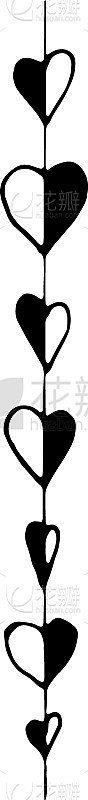 加兰心。向量的剪纸艺术。手绘