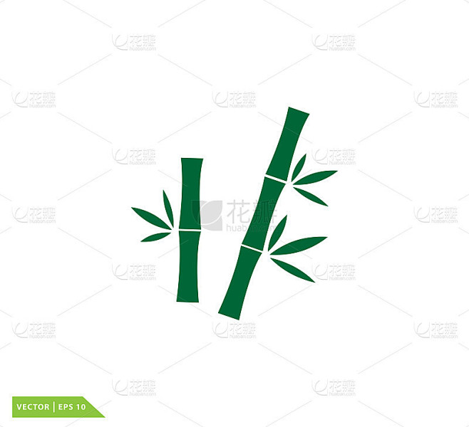 竹图标矢量标志模板素材-花瓣网