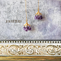 意大利欧式复古手工紫水晶施华洛珍珠吊灯耳环百搭古典长款耳线女-淘宝网