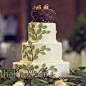 Rustic Leaf Wedding Cake