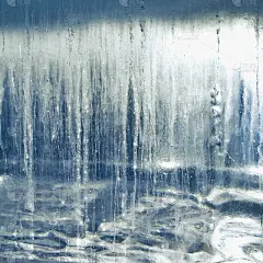 冰的背景。水的冰冻结构