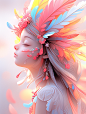 liusuifeng_Sideways_girl_with_colorful_feathers_adorning_her_he_b28c7b9b-913f-4673-b610-d9819fbe9275