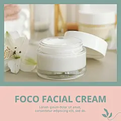 Pink Color Block Element Simple Face Cream Users Feedback Ecommerce Product Image