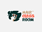 Hair Classroom teacher face learning smart pencil glasses hair girl negativespace illustration branding mark logotype design logo