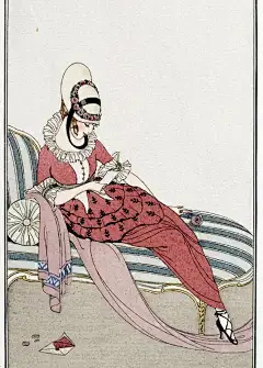 High Fashion Art Nouveau Print by  Artist Gerda Wegener image 1