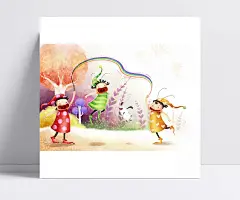 玩跳绳的小精灵女孩PSD分层素材图片|PSD素材,PSD分层素材,卡通动漫,卡通模板,卡通儿童,孩子,女孩儿,可爱卡通,彩虹,树,创意,抽象,绘画,文化艺术,梦幻背景,花纹,卡通插画,儿童节,幼儿园素材,卡通素材