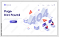 Vector Isometric Landing Page Template