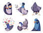 Stickers for Telegram | Pigeons part 2 by Dmitry Mooi