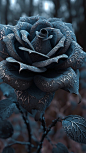 fractal highly detailed 3d highly detailed psychedelic matte black rose covered in thick frost in a field elfwoman, nature 3d sharp, smooth, soft, smooth<https://s.mj.run/2AfENEfzH5s>