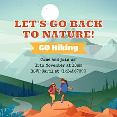 Walk Travel Invitation Hand-painted Simple Fashion Style Letter