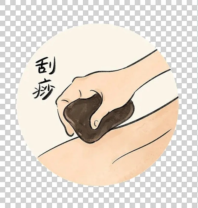 中医理疗刮痧插画元素元素下载-花瓣网