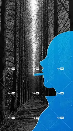 手绘 创造力 抽烟 森林 环保 烟灰色 灰色的画 灰色油漆 自然