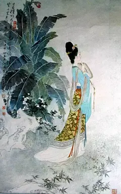 【诗情画意】手绘《红楼梦》人物图，美呆了_林黛玉 : …………………………………………………… …………………………………………………… 林黛玉 两弯似蹙非蹙笼烟眉，一双似喜非喜含情目 闲静时如姣花照水，行动处似弱柳扶风 桃李春风结…