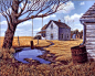 美国乡村风景油画 组图