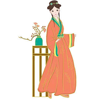 中国风人物主题插画-古风美女