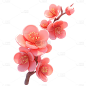 春季桃花3D元素