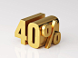 gold-colored-forty-percent-off-discount-symbol-white-background-3d-illustration