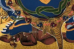 般若佛珠精品红棒玛哈嘎拉唐卡画尼泊尔藏族喇嘛纯手绘稀有藏品-淘宝网