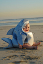 Rare picture of a baby great white shark... ha!