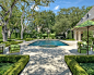 French Formal Estate : This exquisite French formal residence in Highland Park, Texas, features extensive architectural detailing and is surrounded by meticulously maintained gardens and landscape. The residence was