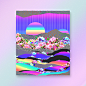 klarens  everydays personal project iridescent posters daily chromatic trippy colorful beeple