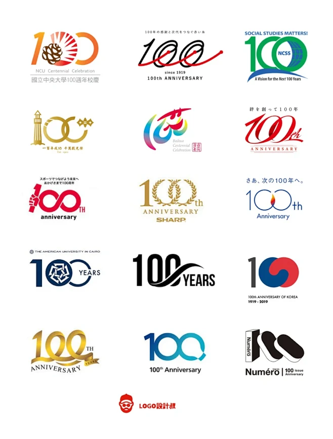 灵感采集校庆周年庆纪念日logo设计采集 - 小红书-花瓣网