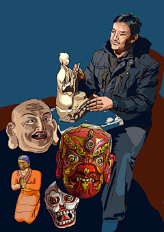 晴谷采集到插画中的拉萨(二)