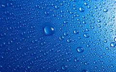 蓝色系 - 蓝调主题抽象CG背景22 - 蓝色玻璃水珠 - 玻璃上的水滴壁纸 1920*1200