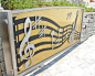 Stainless Steel Music Gate, Edelstahl Musiktor : Entry Gate designed and built from Stainless Steel and powder coated aluminum.