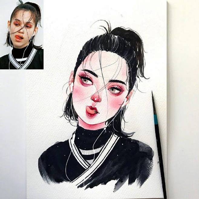  金点奖视觉传达类获奖作品《脸—水彩画册...