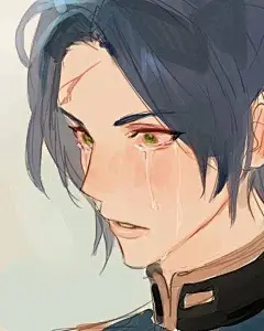 【美图】哭泣的男生手绘插画头像分享