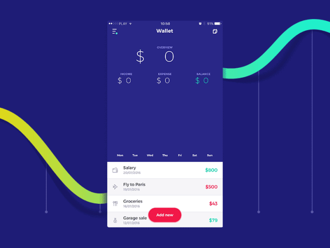 Mywallet dribbble