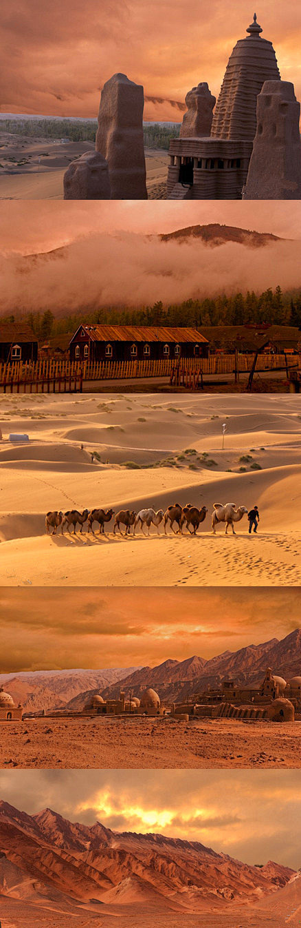 【新疆吐鲁番 火焰山】火焰山童山秃岭，寸草不生，飞鸟匿踪。每当盛夏，红日当空，赤褐色的山体在烈日照射下，砂岩灼灼闪光，炽热的气流翻滚上升，就像