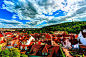 Petrin Park over the roofs of Prague