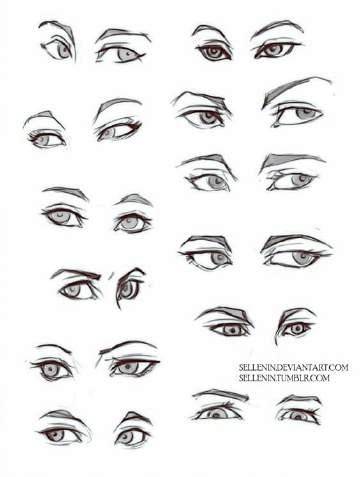 手绘插画中几十种眼睛不同的表现手法