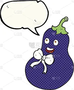 漫画书演讲泡泡卡通茄子