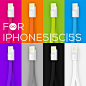 【无研设】彩色面条数据线 充电线iPhone5|5c|5s-淘宝网