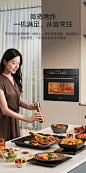 【美的GC5】美的（Midea）55L嵌入式蒸烤箱一体机 10英寸大彩屏多功能蒸烤箱 大热风微蒸烤炸炖5合一体机GC5【行情 报价 价格 评测】-京东